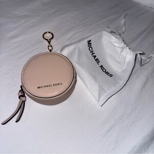 Michael Kors Blush Coin Pouch with Gold Keyring